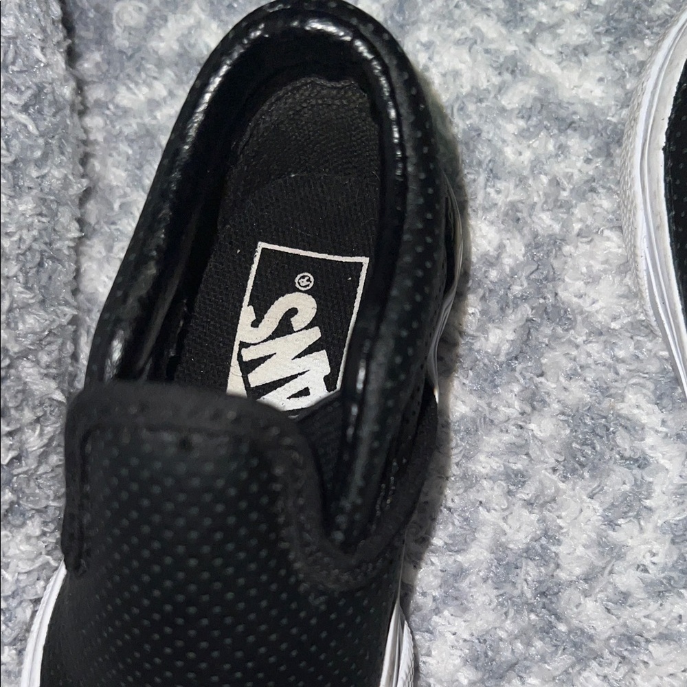 Vans Kids Black Slip-On Shoes Size 4.5 - Picture 6 of 8